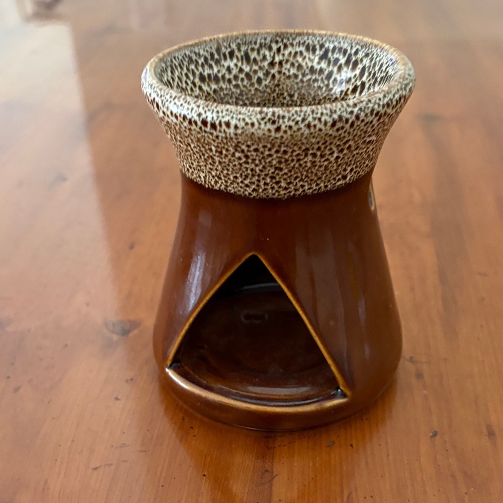 Brown Ceramic Candle Holder